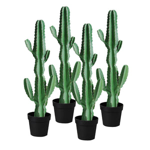 NNEAGS 4X 105cm Green Artificial Indoor Cactus Tree Fake Plant Simulation Decorative 6 Heads