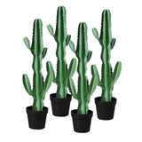 NNEAGS 4X 105cm Green Artificial Indoor Cactus Tree Fake Plant Simulation Decorative 6 Heads