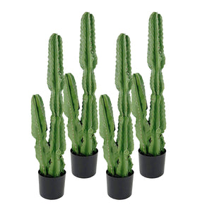 NNEAGS 4X 95cm Green Artificial Indoor Cactus Tree Fake Plant Simulation Decorative 2 Heads