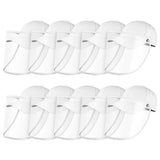 NNEAGS 10X Outdoor Protection Hat Anti-Fog Pollution Dust Protective Cap Full Face HD Shield Cover Adult White
