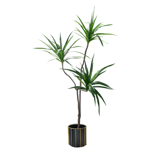 NNEAGS 180cm Green Artificial Indoor Brazlian Iron Tree Fake Plant Decorative 3 Heads