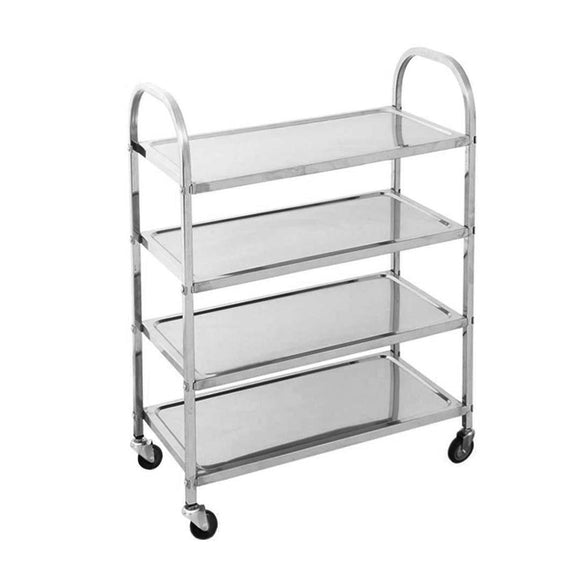 NNEAGS 4 Tier 950x500x1220 Stainless Steel Kitchen Dining Food Cart Trolley Utility