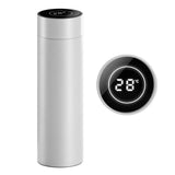 NNEAGS 500ML Stainless Steel Smart LCD Thermometer Display Bottle Vacuum Flask Thermos White