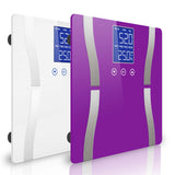 NNEAGS 2X Digital Body Fat Scale Bathroom Scales Weight Gym Glass Water LCD Purple/White