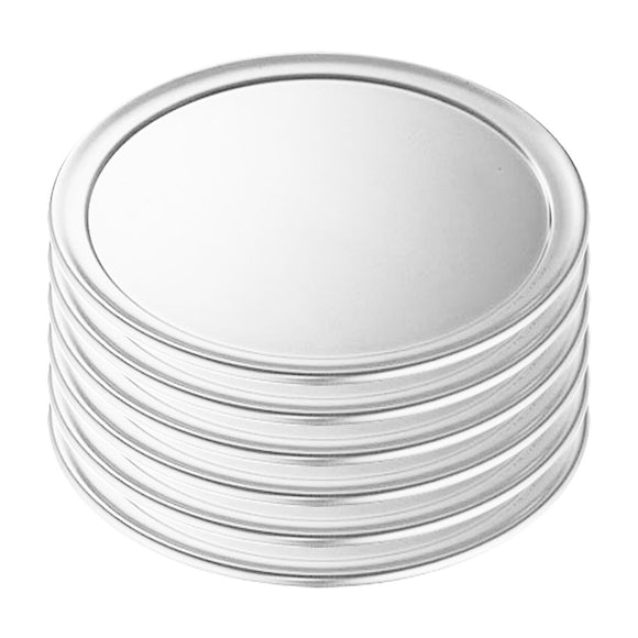 NNEAGS 6X 10-inch Round Aluminum Steel Pizza Tray Home Oven Baking Plate Pan