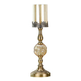 NNEAGS 48cm Glass Candle Holder Candle Stand Glass/Metal