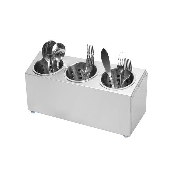 NNEAGS 18/10 Stainless Steel Conical Utensils Cutlery Holder with 3 Holes