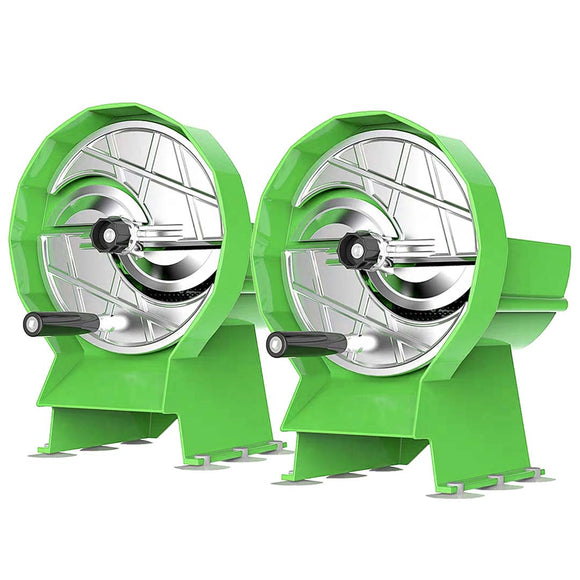 NNEAGS 2X Manual Vegetable Fruit Slicer Kitchen Cutter Machine Green