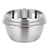 NNEAGS 3Pcs Deepen Polished Stainless Steel Stackable Baking Washing Mixing Bowls Set Food Storage Basin