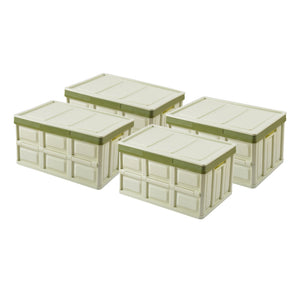 NNEAGS 4X 56L Collapsible Car Trunk Storage Multifunctional Foldable Box Green