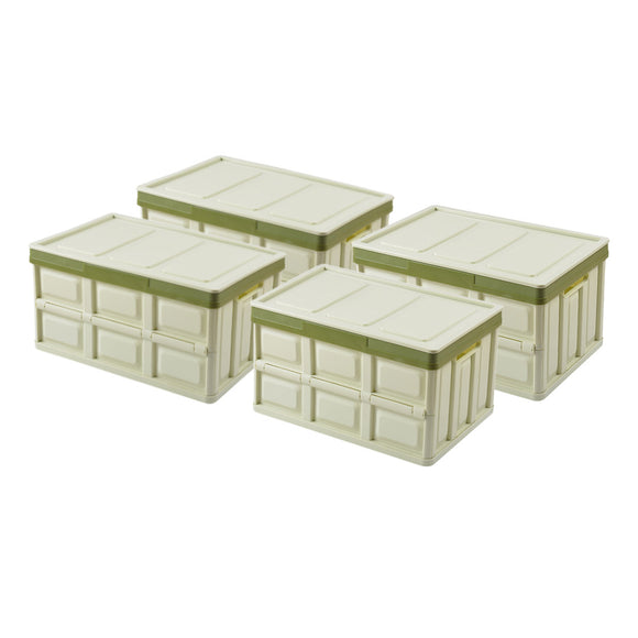 NNEAGS 4X 56L Collapsible Car Trunk Storage Multifunctional Foldable Box Green