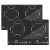 NNEAGS 2X Cooktop Portable Induction LED Electric Double Duo Hot Plate Burners Cooktop Stove