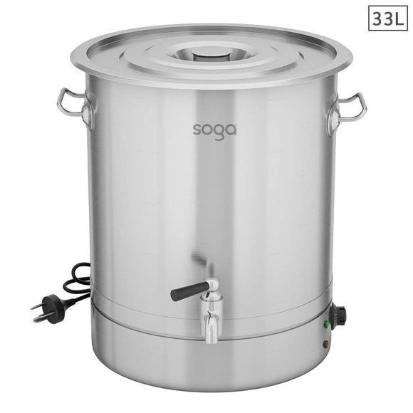 NNEAGS 33L Stainless Steel URN Water Boiler  2200W