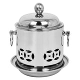 NNEAGS Stainless Steel Mini Asian Buffet Hot Pot Single Person Shabu Alcohol Stove Burner with Lid