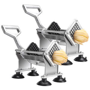 NNEAGS 2X Potato French Fry Fruit Vegetable Cutter Stainless Steel 3 Blades