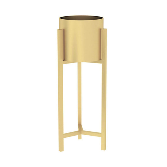 NNEAGS 60cm Gold Metal Plant Stand with Flower Pot Holder Corner Shelving Rack Indoor Display