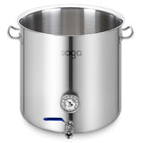 NNEAGS Stainless Steel 98L No Lid Brewery Pot With Beer Valve 50*50cm