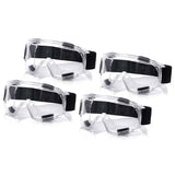 NNEAGS 4X Clear Protective Eye Glasses Safety Windproof Lab Goggles Eyewear
