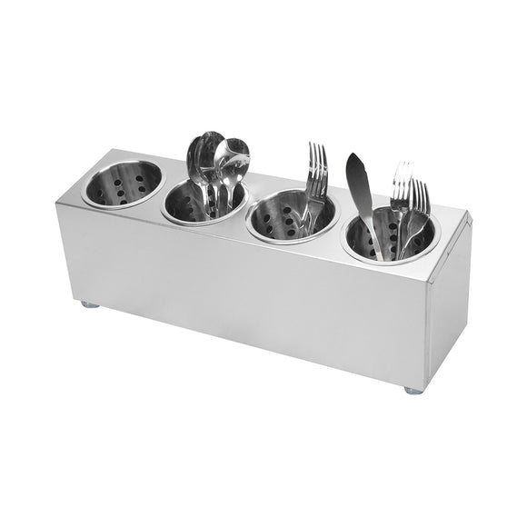 NNEAGS 18/10 Stainless Steel Conical Utensils Cutlery Holder with 4 Holes