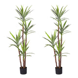 NNEAGS 2X 180cm Artificial Natural Green Dracaena Yucca Tree Fake Tropical Indoor Plant Home Office Decor