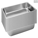 NNEAGS 12X GN Pan Full Size 1/1 GN Pan 15cm Deep Stainless Steel Tray