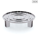 NNEAGS 39cm Stainless Steel Steamer Insert Stock Pot Steaming Rack Stockpot Tray