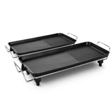 NNEAGS 48cm 68cm Electric BBQ Grill Teppanyaki Tough Non-Stick Surface Hot Plate Kitchen Bundle
