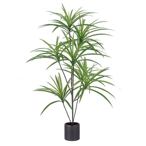 NNEAGS 120cm Artificial Natural Green Dracaena Dragon Tree Fake Tropical Indoor Plant Home Office Decor