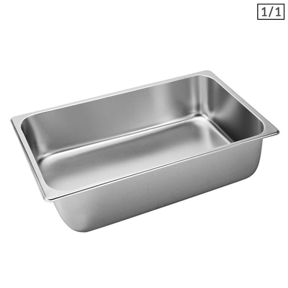 NNEAGS GN Pan Full Size 1/1 GN Pan 15cm Deep Stainless Steel Tray