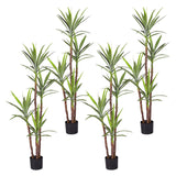 NNEAGS 4X 180cm Artificial Natural Green Dracaena Yucca Tree Fake Tropical Indoor Plant Home Office Decor