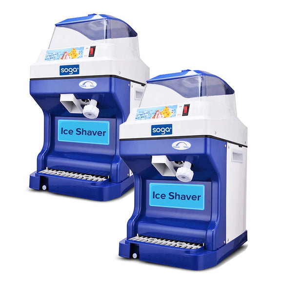 NNEAGS 2X Ice Shaver Electric Stainless Steel Ice Crusher Slicer Machine 180KG/h 88