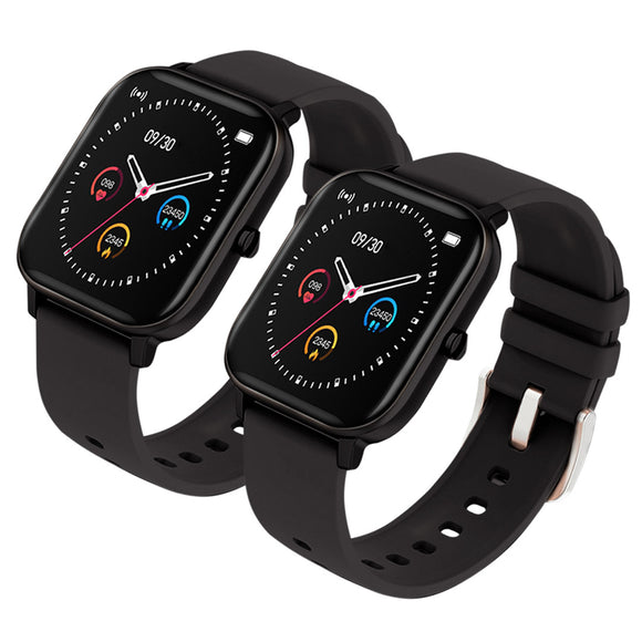 NNEAGS 2X Waterproof Fitness Smart Wrist Watch Heart Rate Monitor Tracker P8 Black