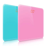 NNEAGS 2X 180kg Digital Fitness Weight Bathroom Gym Body Glass LCD Electronic Scales Pink/Blue