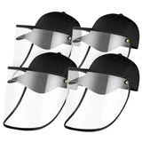 NNEAGS 4X Outdoor Protection Hat Anti-Fog Pollution Dust Protective Cap Full Face HD Shield Cover Adult Black
