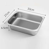 NNEAGS 4X GN Pan Full Size 1/2 GN Pan 6.5cm Deep Stainless Steel Tray