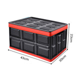 NNEAGS 4X 30L Collapsible Car Trunk Storage Multifunctional Foldable Box Black