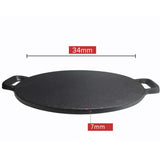 NNEAGS 2X Cast Iron Induction Crepes Pan Baking Cookie Pancake Pizza Bakeware