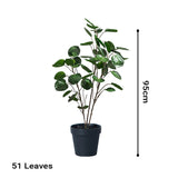 NNEAGS 95cm Green Artificial Indoor Pocket Money Tree Fake Plant Simulation Decorative
