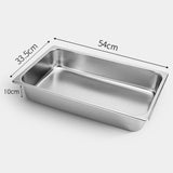 NNEAGS 6X GN Pan Full Size 1/1 GN Pan 10cm Deep Stainless Steel Tray