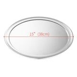 NNEAGS 2X 15-inch Round Aluminum Steel Pizza Tray Home Oven Baking Plate Pan