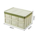 NNEAGS 2X 30L Collapsible Car Trunk Storage Multifunctional Foldable Box Green