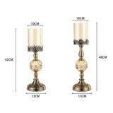 NNEAGS 42cm 48cm Glass Candle Holder Candle Stand Glass/Metal
