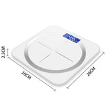 NNEAGS 180kg Glass LCD Digital Fitness Weight Bathroom Body Electronic Scales White