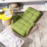 NNEAGS 2X Foldable Lounge Cushion Adjustable Floor Lazy Recliner Chair with Armrest Yellow Green