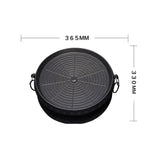 NNEAGS Portable Korean BBQ Butane Gas Stove Stone Grill Plate Non Stick Coated Round