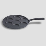 NNEAGS 2X 23cm Cast Iron Takoyaki Fry Pan Octopus Balls Maker 7 Hole Cavities Grill Mold
