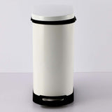 NNEAGS 4X 10L Foot Pedal Stainless Steel Rubbish Recycling Garbage Waste Trash Bin U White