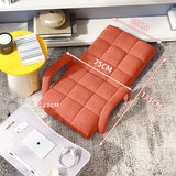 NNEAGS 4X Foldable Lounge Cushion Adjustable Floor Lazy Recliner Chair with Armrest Orange