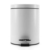NNEAGS 2X 12L Foot Pedal Stainless Steel Rubbish Recycling Garbage Waste Trash Bin Round White