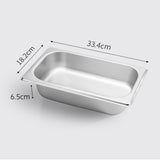 NNEAGS 12X GN Pan Full Size 1/3 GN Pan 6.5 cm Deep Stainless Steel Tray